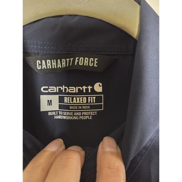 Carhartt Force® Relaxed Fit Lightweight Long Sleeve Shirt Gray Mens Size M - Picture 2 of 9